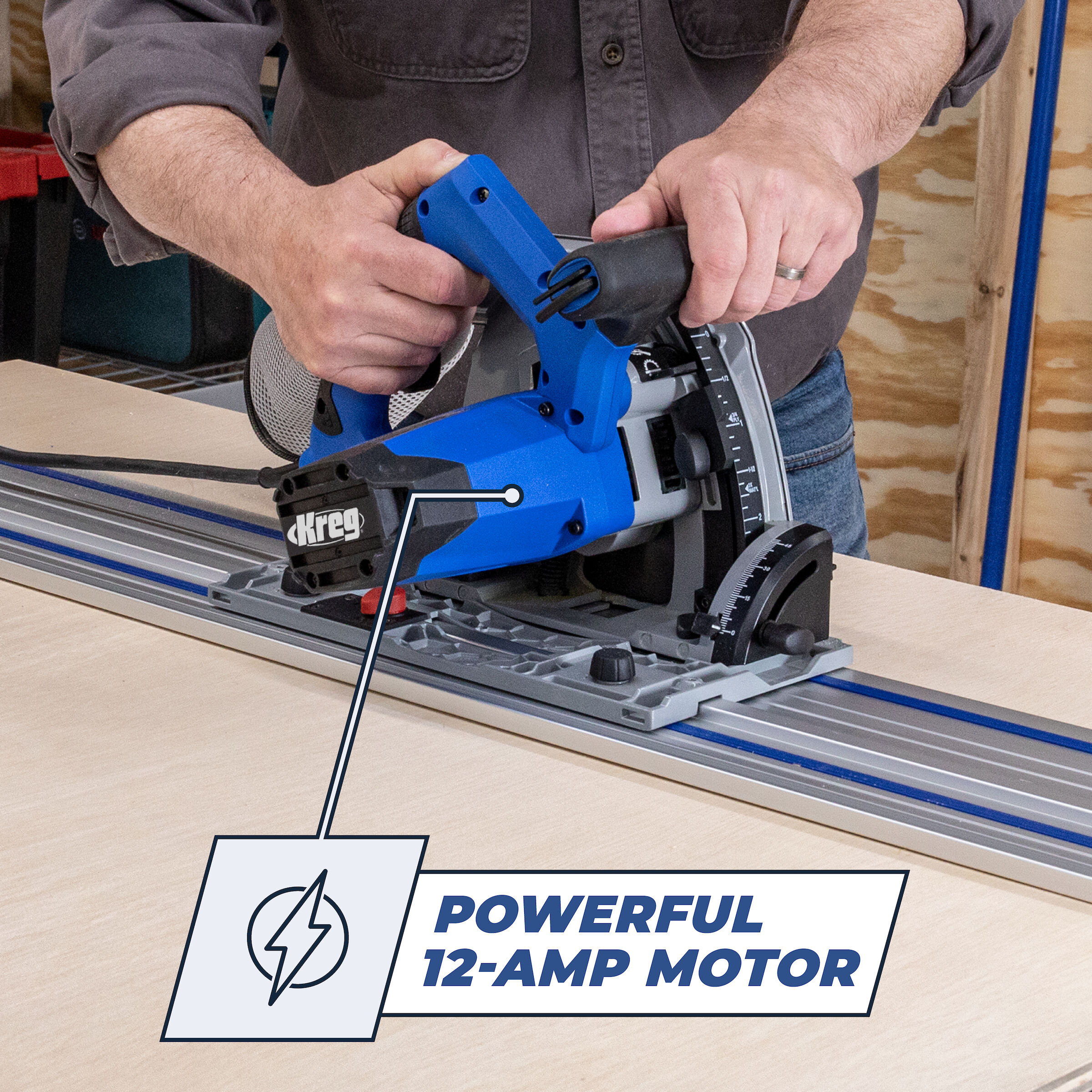 Adaptive Cutting System Plunge-Cut Track Saw