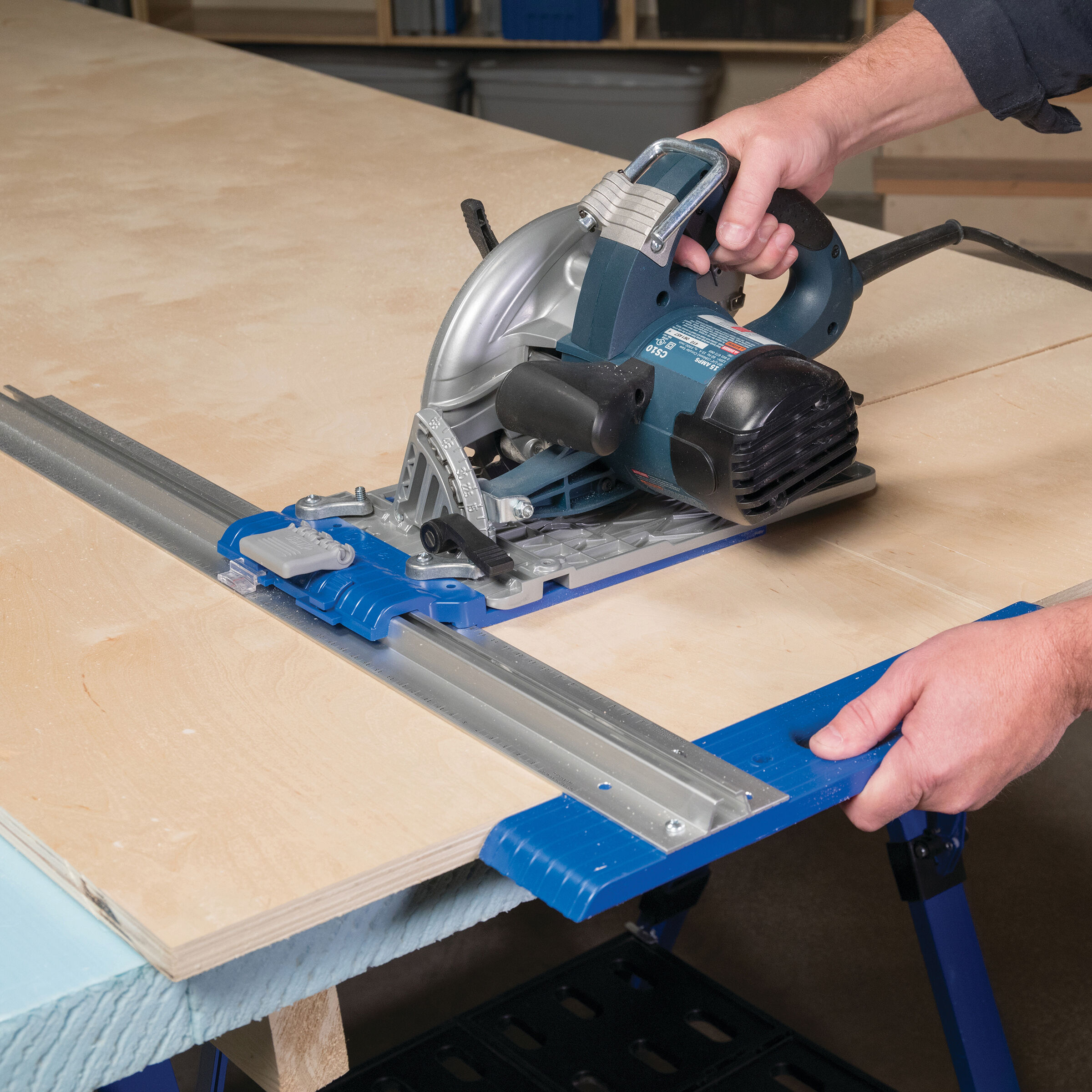 cutting plywood with circular saw