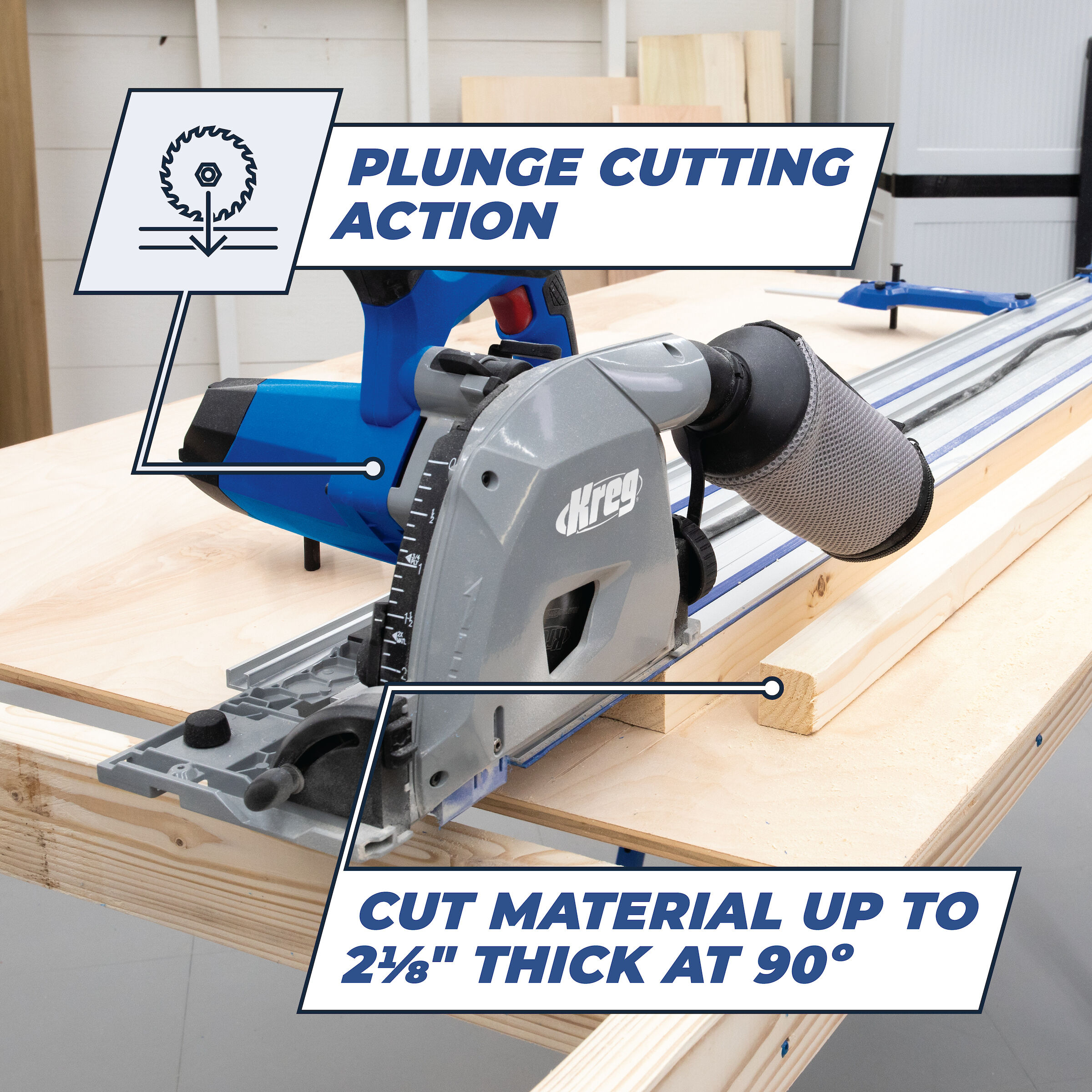 Adaptive Cutting System Plunge-Cut Track Saw