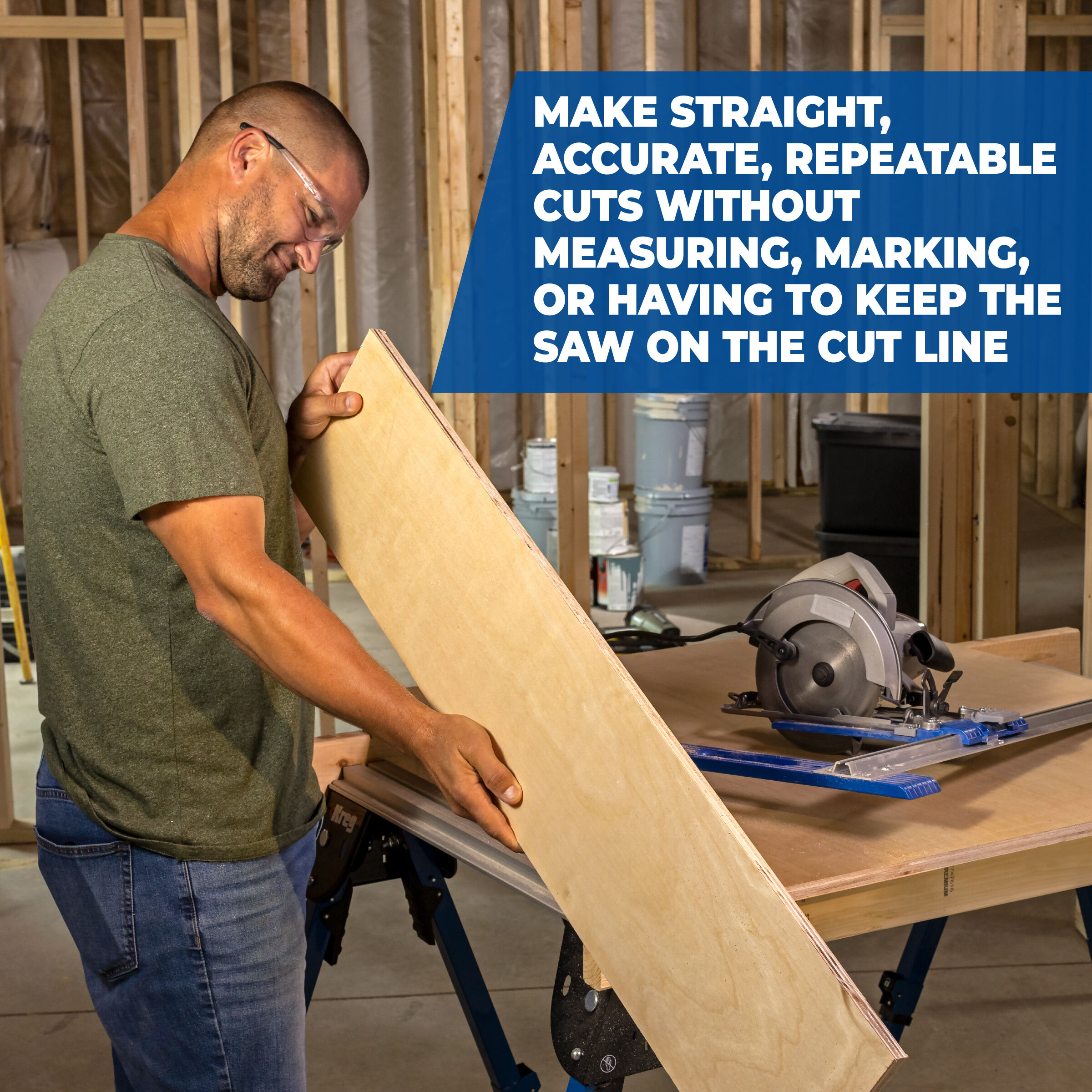 Straight rip cut on sale with circular saw