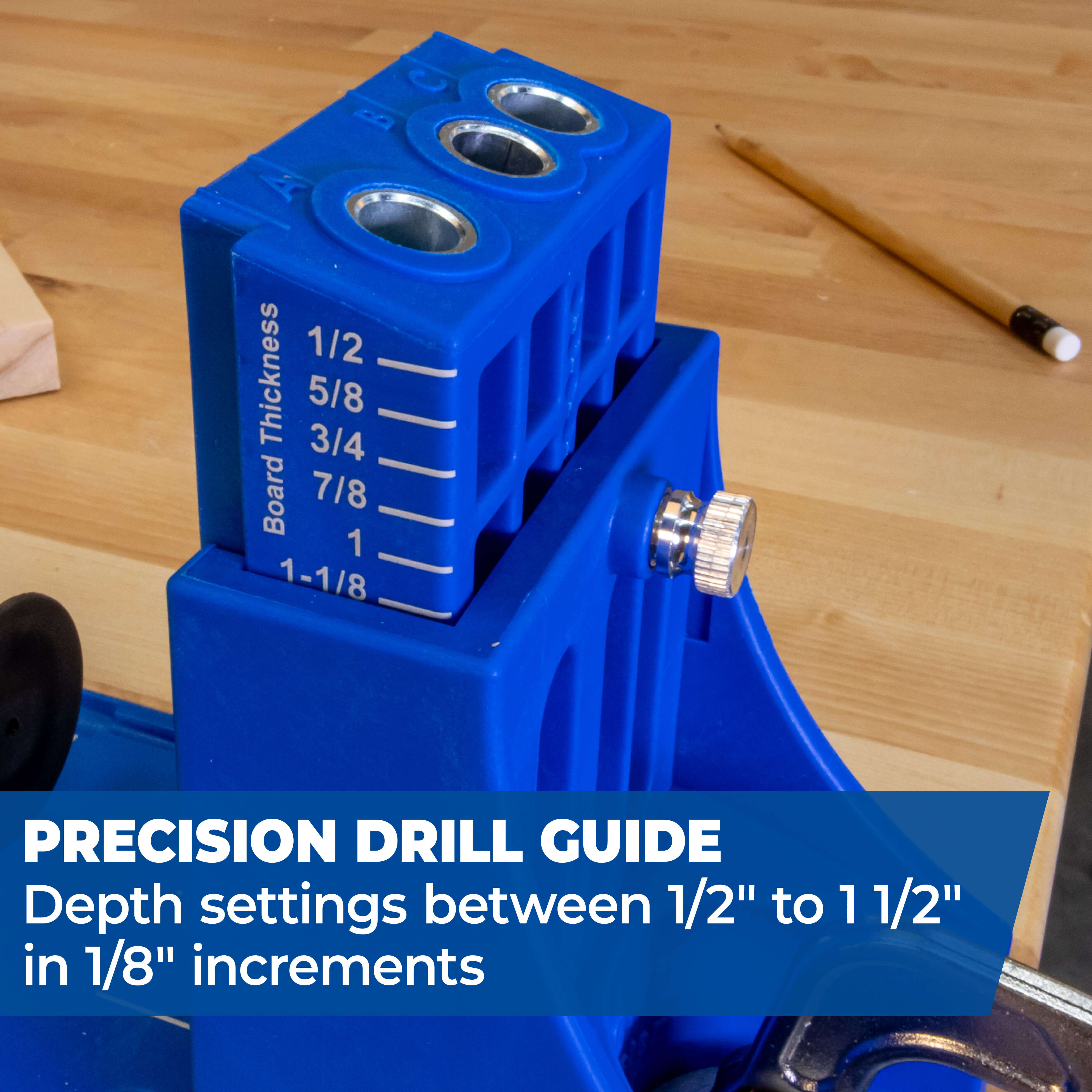 Setting kreg store jig depth