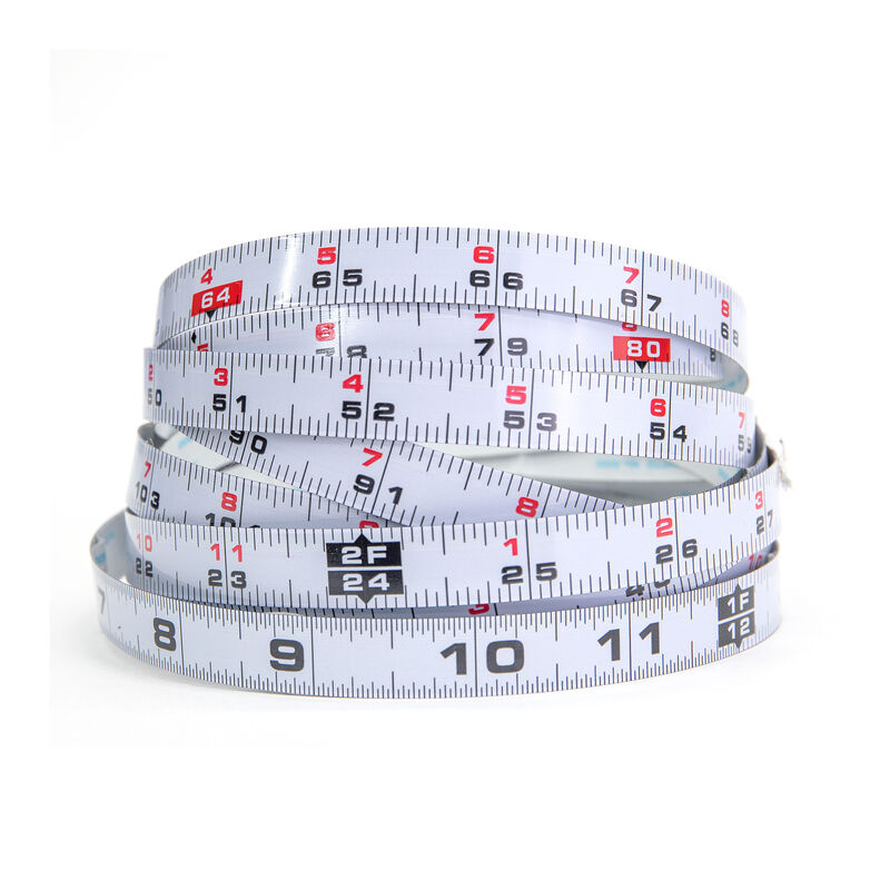 Self Adhesive Pit Measuring Tape 1M x 10 mm, L to R (White)